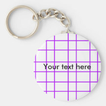 Modern violet grid pattern key chain