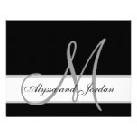 Modern Wedding RSVP Card Monogram Names Custom Invites