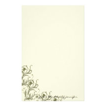 Modern Whimsy: Traditional Meets Modern Scroll Custom Stationery