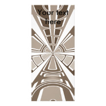 Modern white and grey circular design customized rack card