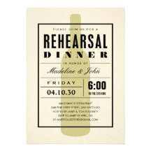 Modern Wine Wedding Rehearsal Dinner Invitations