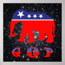 Modernised GOP Elephant Poster