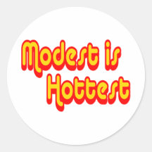 Modest is Hottest Round Stickers