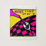 Moms Time Out Glass of Wine Jigsaw Puzzles