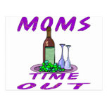 Moms Time Out Glass of Wine Post Cards
