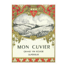 Mon Cuvier Wine LabelEurope Canvas Print