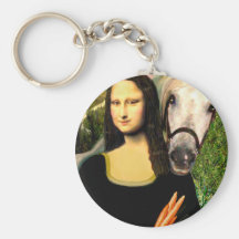 Mona Lisa and her Arabian Horse Key Chains