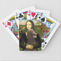Mona Lisa - Chocolate Standard Poodle playing cards