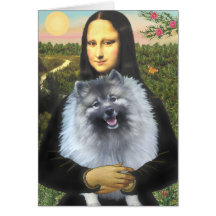 Mona Lisa - Keeshond (F) Cards
