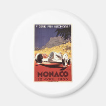 Monaco 1935 Grand Prix poster design Fridge Magnet