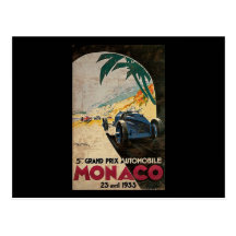 Monaco 5th Grand Prix Automobile 1933 2 Post Cards