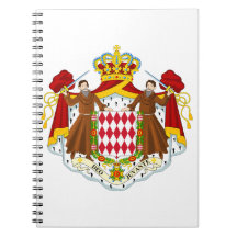 Monaco Coat Of Arms Spiral Notebook