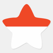 Monaco Flag Star Sticker
