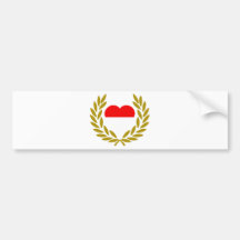 monaco-heart. bumper sticker