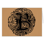 Monarchia Black  "B" Greeting Card