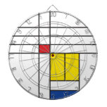 Mondrian Minimalist De Stijl Modern Art Dart Board