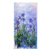 Monet Lilac Irises Print Art Photo