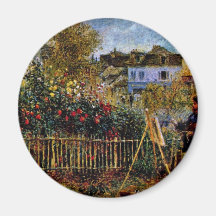 Monet Painting In His Garden In Argenteuil Magnet