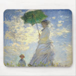 Monet's Woman with a Parasol (The Stroll / Walk) Mousepads