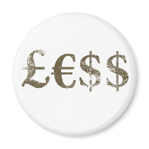 Money Is Worth Less magnets