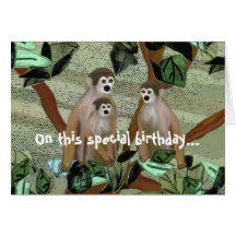 Monkey Around Birthday Card
