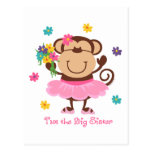 Monkey Big Sister Post Cards