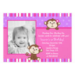 Monkey Birthday Party Invitations