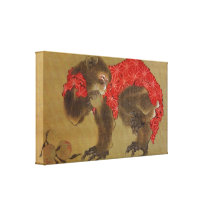 Monkey by Hokusai Stretched Canvas Print