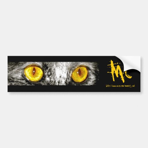 Monkey Cat Bumper Sticker