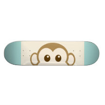 Monkey Face Vector Art Skate Board Deck