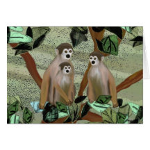 Monkey Family Mother's Day Card