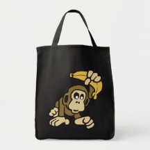 monkey fan tote canvas bag