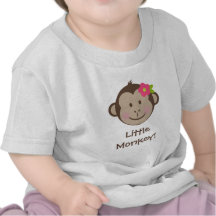 Monkey Girl Face with Flower Shirt