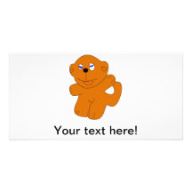 Monkey illustration personalized photo card