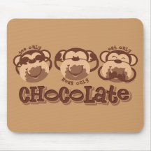 Monkey See Chocolate Mousemats