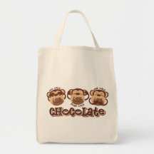 Monkey See Chocolate Tote Bags