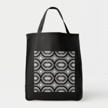 Monochrome Abstract Pattern. Canvas Bag