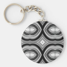 Monochrome Abstract Pattern. Keychains