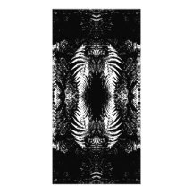 Monochrome Fern Pattern. Photo Card Template