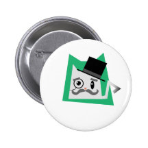 Monocle Cat Button