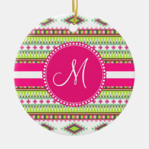 Monogram Aztec Andes Trial Mountains Diamonds Ornament