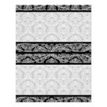 Monogram Black Damask Wedding Table Place Cards Invites