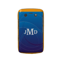Monogram BlackBerry Bold Cases Blue Design