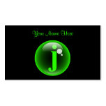 Monogram Bubble J Business Card Templates