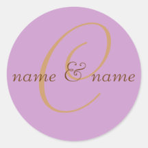 monogram "C" label - personalise names Sticker