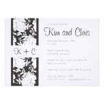 Monogram Couples Shower Invitation | Black & Grey