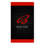Monogram Damask Design Business Card
