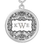 Monogram Damask Necklace