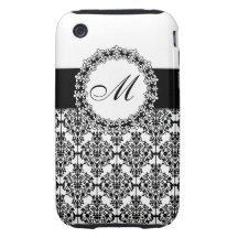 Monogram Damask Paris Chic iPhone 3 Case-Mates