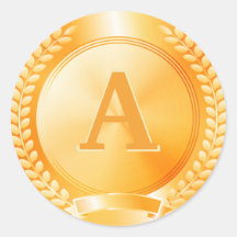 Monogram Gold Medal of Honor Sticker